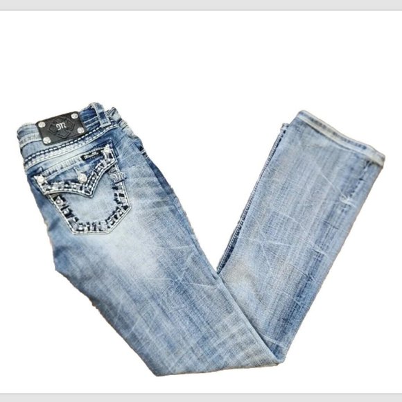 Miss Me Signature Boot Jeans Bootcut Stretch Denim style no: JY7037B - Picture 2 of 16